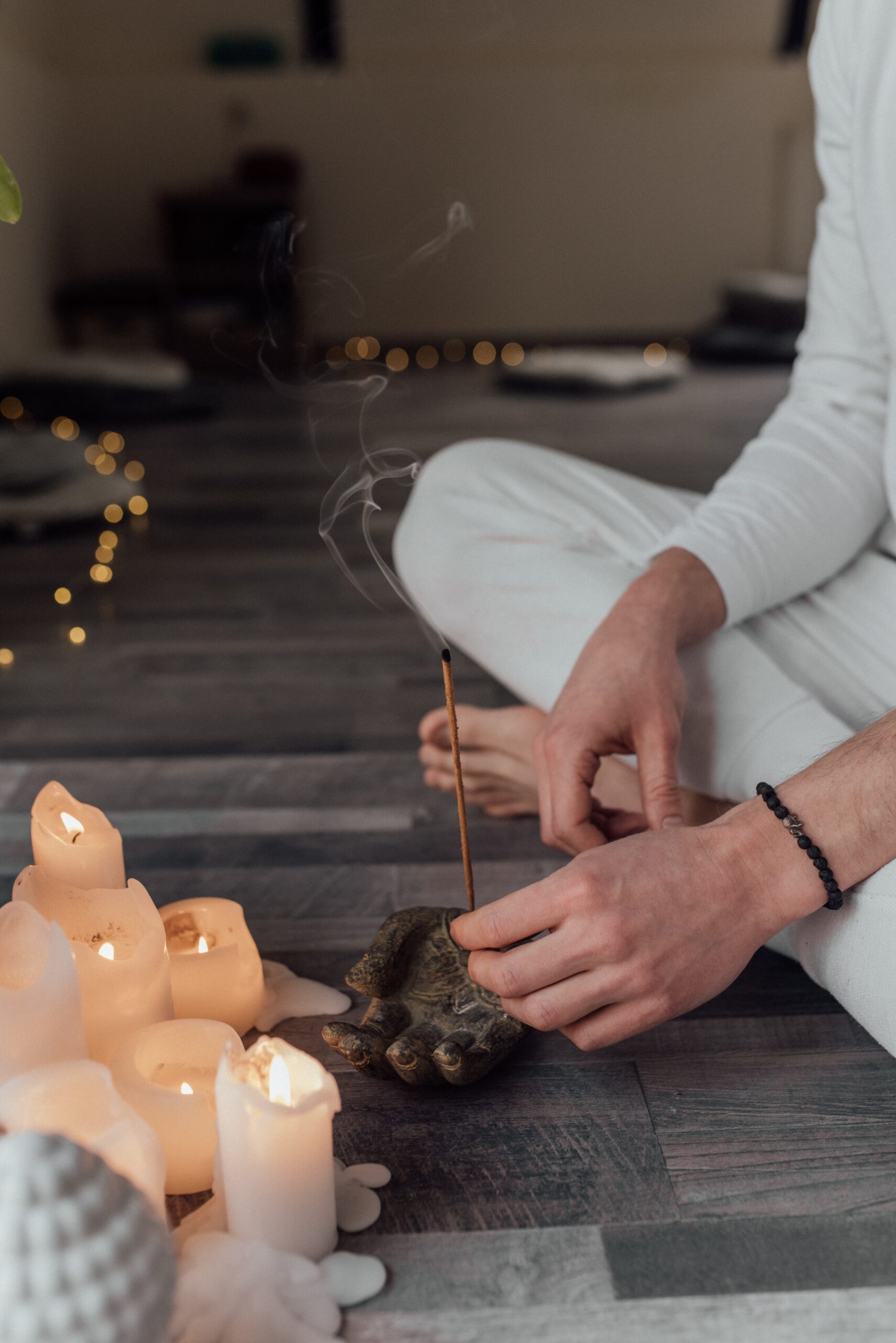man in lape
